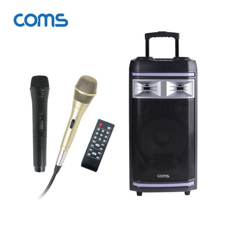 COMS 이동식앰프 스피커 노래방앰프 올인원 충전식 블루투스 CR400