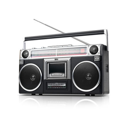 [브리츠 정식 유통점] 브리츠 BZ-BBX1 레트로 감성 카세트 플레이어 FM 스피커