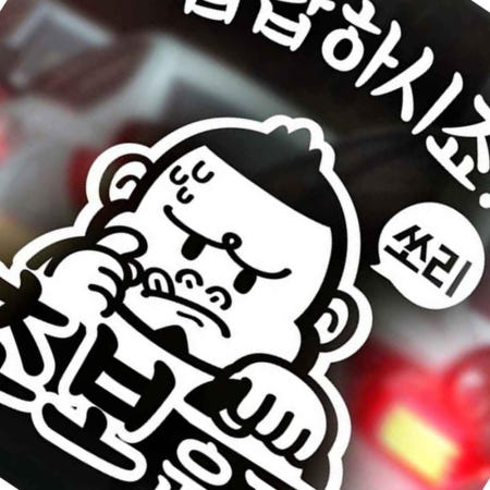 [바른템제휴]당근막캐 초보 차량스티커 초보답답 싸나이 초보운전 화이트시트지 자동차스티커