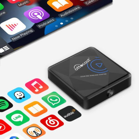 OTTOCAST 오토캐스트 U2AIR Pro 무선 CarPlay 어댑터 접속 불필요 양손 해방 Yahoo카네비게이션