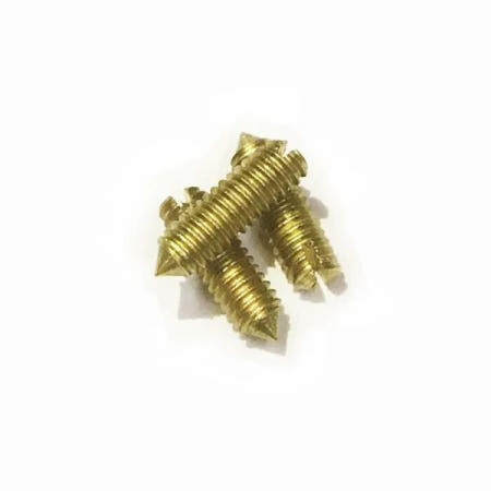[해외]20 개 M5 슬롯 팁 엔드 세트 그럽 황동 나사 한 콘 타이트 기계 미터 브래시니스 6mm-16mm 길이