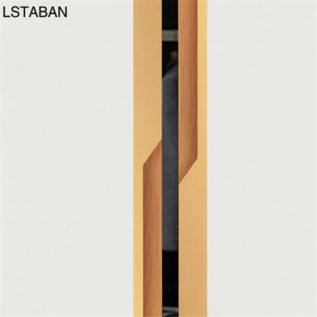 [해외]현대 미니멀리스트 여분의 긴 부엌 찬장은 검은 번개를 처리합니다 슬롯 도어 핸들 가구 없음