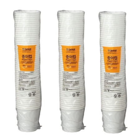 노브랜드 종이컵180ml 50개x3 총150개 탕비실 회사 학교 휴게공간 Nobrand