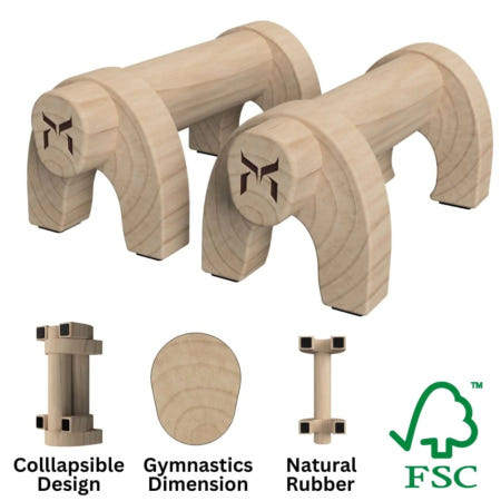 [해외]켄수이 YinYang MAX 목재 푸시업 바 체조 선수 근력 강화 풀업 밴드 바벨 헬스 크로스핏 미국 직배송