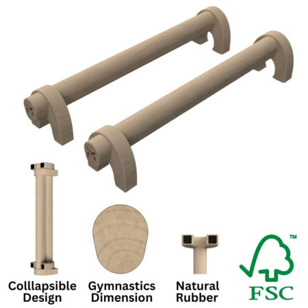 [해외]켄수이 YinYang MAX XL 목재 푸시업 바 체조 선수 근력 강화 풀업 밴드 바벨 헬스 크로스핏 미국 직배송