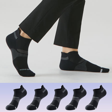 몬풋 운동양말 쿠션 발목 검정양말 양말세트