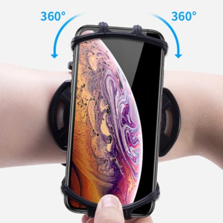 고탄성 실리콘 스포츠 암밴드 터치가능 360도 회전 스마트폰 휴대폰 팔뚝케이스 런님암벤드 폰파우치 작업자 핸드프리 벨트케이스 팔뚝거치대 키홀더 이어폰선 고정장치