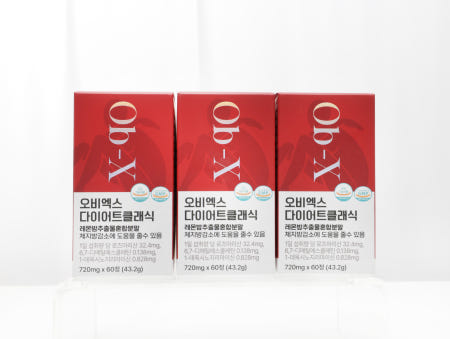 복부 내장지방다이어트 Ob-X 레몬밤추출물혼합분말 오비엑스 다이어트 클래식 180정(3개월분)