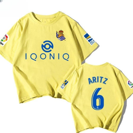 [맬라드직구협력업체][해외]라리가 레알 소시에다드 티셔츠 남녀공용 캐주얼 커플 반팔티