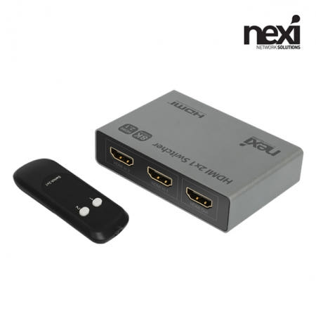 [리버네트워크]NX1339 2:1 8K HDMI 선택기 (리모컨포함) (NX-HD0201SW-8KS)