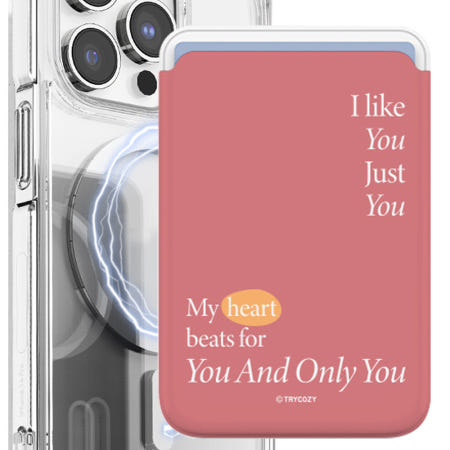 [진진케이스협력업체]저스트 맥세이프 카드지갑 슬롯 홀더 포켓 케이스 아이폰 더스티핑크