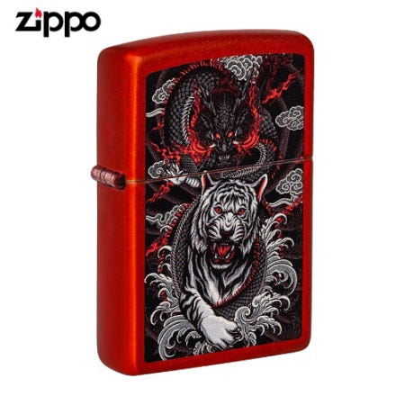 ZIPPO 라이터 프린팅 48933 Dragon Tiger Design 오일+심지+부싯돌 3종세트 포함