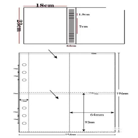 [더블엠 협력]6공 포토카드 양면 속지 A5 사이즈
