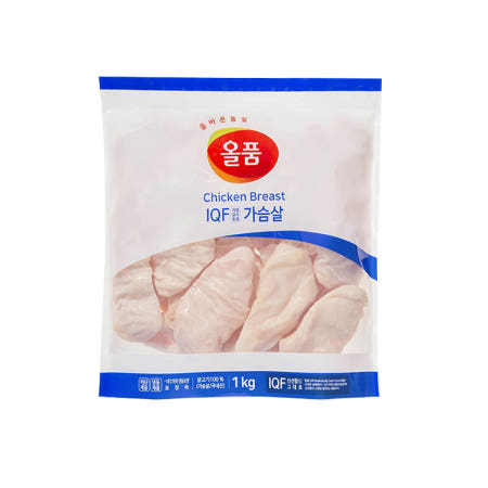올품 IQF 닭가슴살 1kg / 슬라이스 / 하림 IFF 닭가슴살