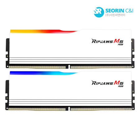 지스킬 DDR5-6000 CL36 RIPJAWS M5 RGB 화이트 패키지 (32GB(16Gx2)) G.SKILL램 데스크탑 메모리