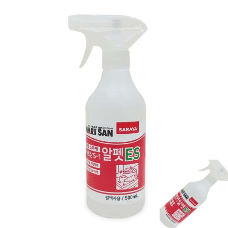 육햐 지하냄새제거 뿌리는소독약 식당용 가정용살균소독제 알펫ES 소독제 500ml 스프레이 1Bo x 10ea