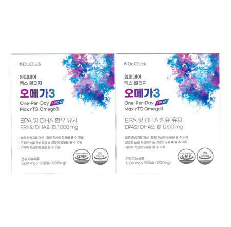 원퍼데이 맥스 알티지 오메가3 1334mg x 90캡슐 2개