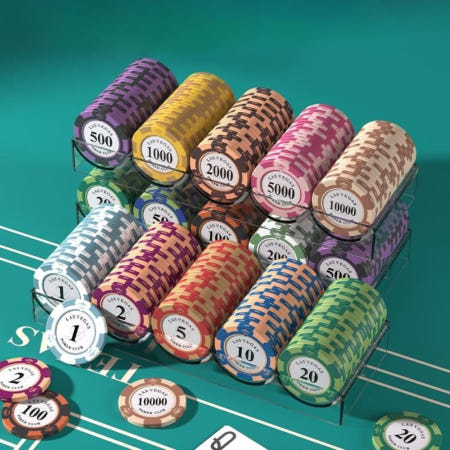 [CHEJ 협력사][해외]포커 카지노 칩 홀덤 포인트 코인 게임용 카드놀이 숫자 원카드 코드