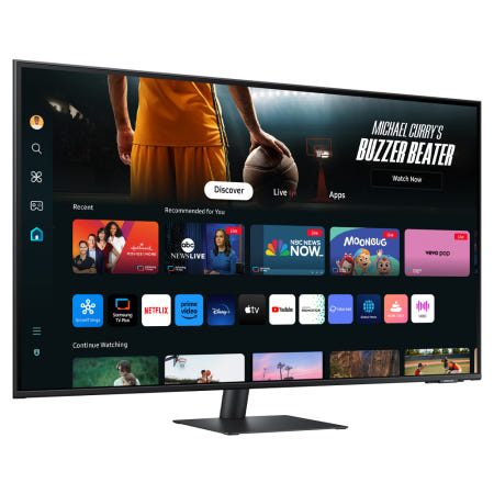 삼성전자 107.9cm (43인치) 스마트 모니터 M7 S43DM700 LS43DM700UKXKR UHD 4K 블랙