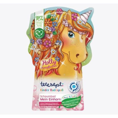[해외]tetesept Kinder BadespaB Schaumbad Mein Einhorn 테테셉트 어린이 입욕제 마이 유니콘 딸기향 40ml 10팩