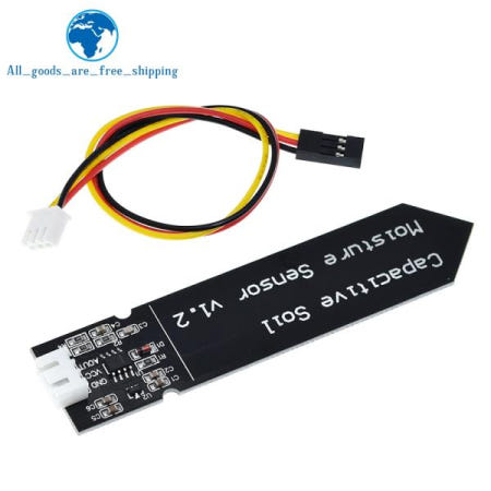 [해외]TZT 정전 용량 토양 수분 센서 모듈, 부식 방지 3.3 ~ 5.5V, Arduino 감지, DIY