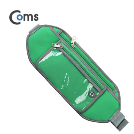 [Coms]레저용 포켓 크립 고정 Green - 허리벨트 지갑형 가방 다용도 포켓 벨트 스포츠 레저 등산 일상 IB228