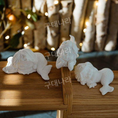 [해외]캔들 방향제 실리콘 몰드 금형 3D DIY 인어 크리스탈 에폭시 수지 석고 아로마 테라피