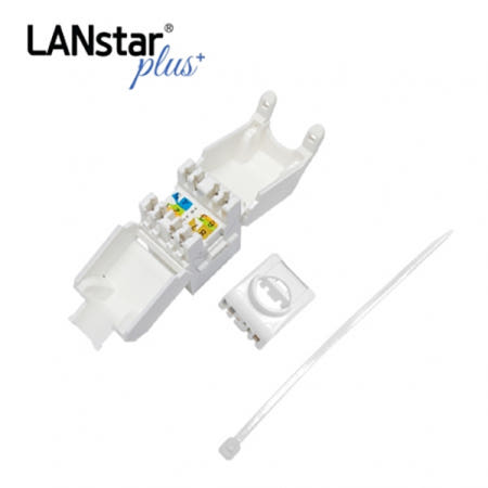 [라인업시스템(주)]UTP CAT.6 8P8C 키스톤잭 모듈 I-Type White L40540