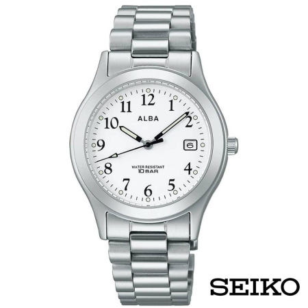 [해외]세이코 알바 실버 AQGK475 남자 여자 손목 캐주얼 드레스 시계