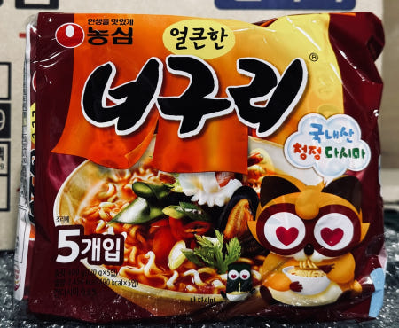 농심 너구리 얼큰한맛 5봉지 멀티팩