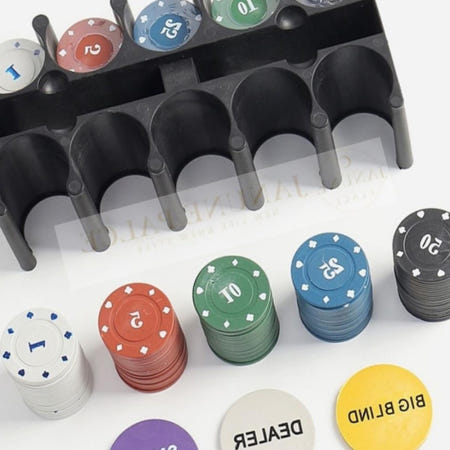 유빈 카지노칩 세트 세븐 카드 게임칩 포커칩 200pcs