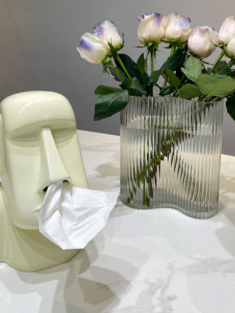 [해외]화장지 케이스 휴지 각티슈 선물 인테리어 소품 이스터 섬 모아이 스톤 초상화 티슈 박스