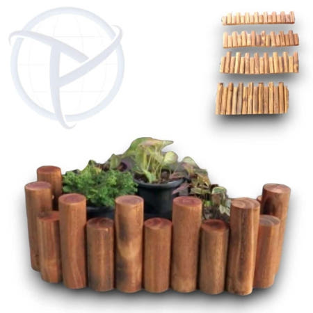 [PENETRADE 협력사]원목 통나무 화분 울타리 목봉 95x20cm 중 조경인테리어