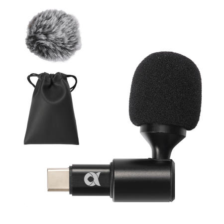 [아이픽스무역]알파믹 C타입 콘덴서 마이크 ASMR 먹방 유튜브 지향성 핸드폰 녹음 MIC