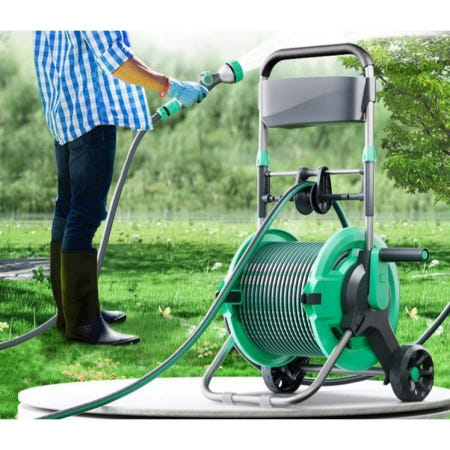 [해외]꽃물주기용 고압 물총  세차장 수도관 이동식 세차 릴 호스 물 분사기 뿌리개 농장 세척기