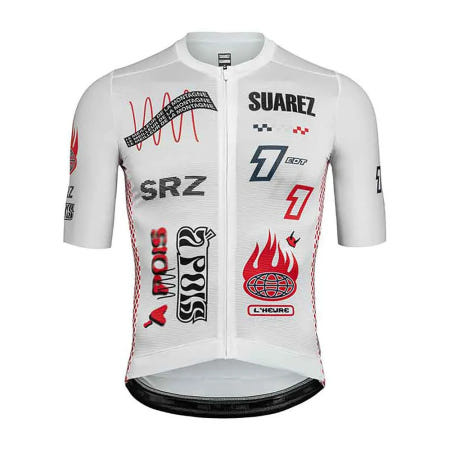 [해외]수아레즈 Suarez Apois Tour De Fancia 2024 반팔 저지 반소매 사이클링 경량 통기성 자전거 유니폼