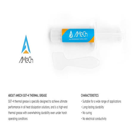 AMeCh SGT-4 열 페이스트 6g 주걱 궁극적 인 성능 붙여 넣기 PC 노트북 모든 쿨러