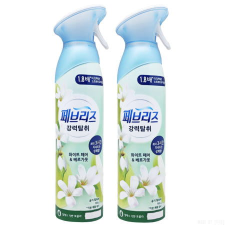 페브리즈 에어 공기탈취제 화이트페어&베르가못 165g 2개