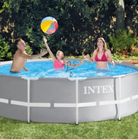 꽁s마켓 프리즘 프레임 원형 풀장 수영장 커버 야외 물놀이장 366x76cm 볼풀장