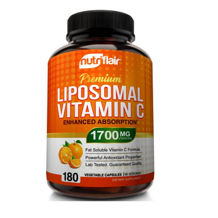 [해외]NutriFlair 뉴트리플레어 리포소말 비타민 C 1700mg 180캡슐