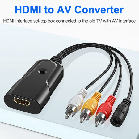 HDMI to AV/RCA CVBS 미니 어댑터 HDMI2AV AV 용 PS3 PC VCR NTSC용