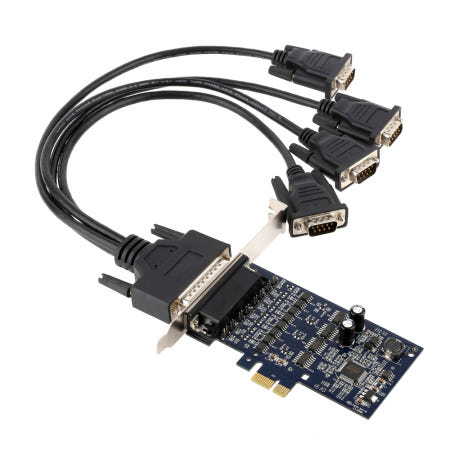 [(주)이지넷유비쿼터스]산업용 4포트 RS232 RS422 RS485 PCI-E 카드 변환기 옥토퍼스케이블