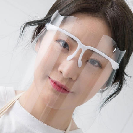 [헤모손커머스협력사OEM]안경 페이스 쉴드 안경테1개+필름5개 코로나방역용품 페이스쉴드안경형