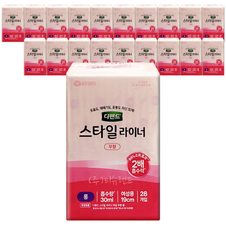 디펜드 스타일 라이너 여성용 무향 롱 19cm, 28개입, 20개