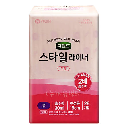 디펜드 스타일 라이너 무향 여성용 롱, 28개입, 1팩