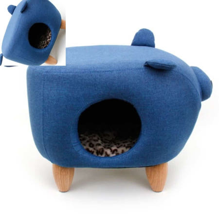 칠햐 본사무료 PMC 117139 3 블루 하우스 강아지집 고양이동굴하우스 냥이숨숨집 고양이숨숨집