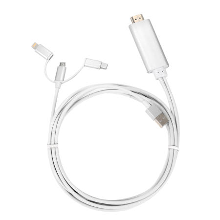 넥스트유 NEXT-840A 3in1 HDMI 아이폰 안드로이드 MHL 미러링 케이블 2M