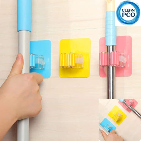 [당사 협력사]육햐 걸레걸이 화장실걸이 봉걸이 마대거치대 마마손 잡아라 청소도구 걸이 색상랜덤