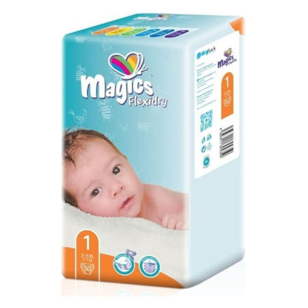 [해외]MAGICS 베이비 기저귀 150개입 사이즈 1 Ecological Baby Diapers T1 (2-5kg) - Box of 150pcs