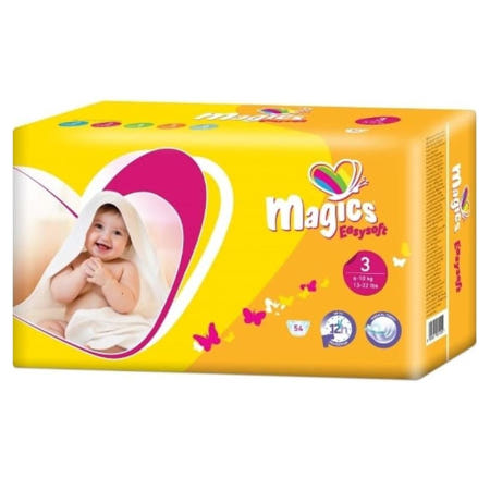 [해외]MAGICS 베이비 기저귀 324개입 1팩 사이즈 3 Baby Diapers T3 (6-10kg) - Box of 324pcs - Magics